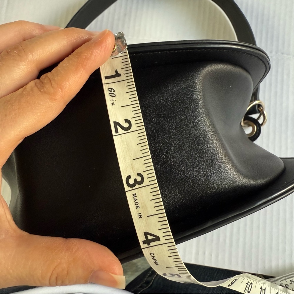 Badgley Mischka Black Shoulder Bag with Gold Ring Accent - Picture 15 of 16
